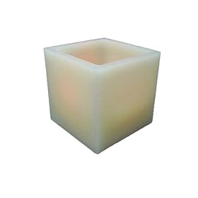 Mr. Light Ivory Wax LED Candle, Square by 