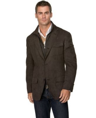 Alfani City Sport Coat with Zip-Out Bib