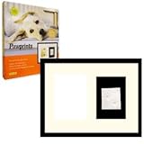 Pawprints keepsake kit Black-stain wall presentation