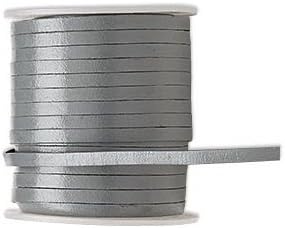 Genuine Flat Leather Lace Grey 4x1.5mm 10 Yard Section (Spool is not included)