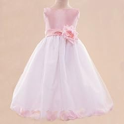 Lito Pink Petal FLOWER GIRL Pageant Wedding Dress Sizes 2T-12