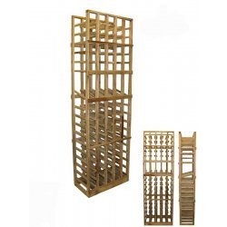 85 Bottle Wine Rack with Display Row (Unfinished Mahogany) (75H x 23.25W x 13.5D) by NAPA VALLEY WINE RACKS