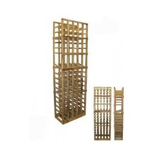 85 Bottle Wine Rack with Display Row (Unfinished Mahogany) (75H x 23.25W x 13.5D) by NAPA VALLEY WINE RACKS