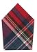 Durable Flat Weave 100% Cotton Blue and Red Plaid Napkins 22x22 Inches Set of Six