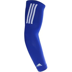 adidas Compression Arm Sleeve, Black/White, Large/X-Large