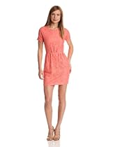 Hot Sale DV by Dolce Vita Women's Sarus Raised Lace Dress, Coral, Small