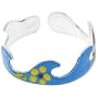 925 Sterling Silver Teal Hand Painted Wave Flower Toe Ring