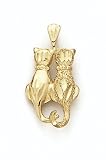 14K Sm Dbl Cat Pendant - GH13181