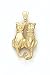 14K Sm Dbl Cat Pendant - GH13181