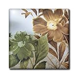 Vintage Flowers - 12 Inch Ceramic Tile
