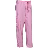 MLB Boston Red Sox Unisex Pink Scrub Pants (Medium)