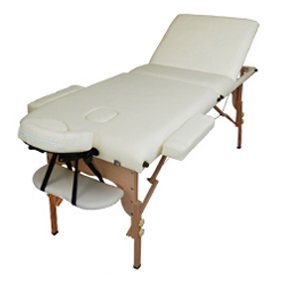 Simple Operation Deluxe 2.5 Inch In Beige Wood Portable Massage Table For Body Worker Energy Healer Salon Tattoo Artist Therapist Massage Lover
