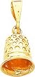 14K Yellow Gold 3D Thimble Charm