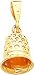 14K Yellow Gold 3D Thimble Charm