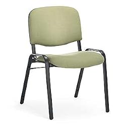 Izzy Escort Stackable Chair, w/o Arms (Black Fabric)