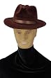 Brown Fedora Gangster Hat