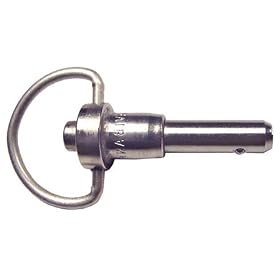 1/4 dia., 2 1/2 Grip Lg., Ring Style, Marine Style Ball Lock Pins (1 Each)