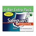 Safeguard antibacterial deodorant bar soap with aloe - 4 Oz, 4 ea