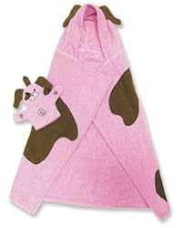 CHARACTER TOWEL SET-PINK PUPPY - BABY GIFT SETS
