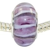 LovingtheBead © Silver Plated 'Hannah & Co' Murano Glass Slide-on & Slide-Off Bead Charm