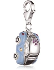 VINANI brand Germany 925 Sterling Silver Charm Pendant Car small blue enameled Beetle HAB