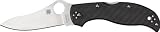 Spyderco Stretch ZDP-189 Carbon Fiber Plain Edge Knife, Black