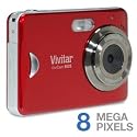 Vivitar ViviCam 8025 - Digital camera - compact - 8.1 Mpix - supported memory: SD, SDHC - red