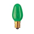 Bulbrite 5C7TG 7W C7 Christmas Light, Transparent Green