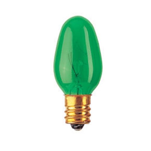 Bulbrite 5C7TG 7W C7 Transparent Green