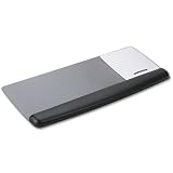 3M Products - 3M - Gel Mouse Pad/Keyboard Rest w/Wrist Rest, Nonskid Base, Black/Metallic Gray - Sold As 1 Each - Premium-quality, tilt-adjustable platform. - Encourages neutral wrist position. - Endorsed by the American Physical Therapy Association. - Soothing gel filling. - Soft leatherette covering.