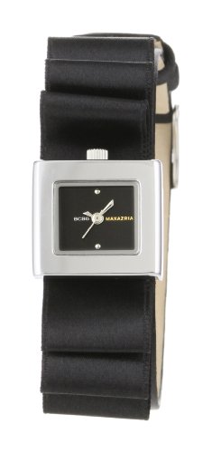 BCBGMAXAZRIA Women's BG6339 Analog Eclectic Mini Plisse' Black Dial Watch