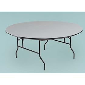 Midwest Folding Products Large NLW Series Lightweight Round Plastic Folding Table