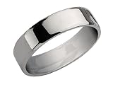 Men's 6mm Beveled Edge Wedding Band in Stainless Steel