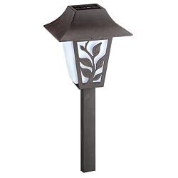 Malibu SolarSelect Premium Two White LED Outdoor Metal Garden Lights, Oil Rubbed Bronze with Frosted Globe 2 Pack #LZ3005OB2