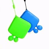 Bluecell 2 PCS Blue/Green Smile Logo Pill Case+Bluecell Cable Tie