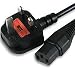 3m IEC 3 core Mains Power Lead UK Plug to 3 Pin IEC C13 socket Kettle PC, Printer, Fax, TV.  from HDinterconnects