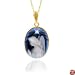 10K Diamond Accented Guardian Angel Cameo Pendant w/Chain & FREE Angel Box