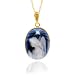 10K Diamond Accented Guardian Angel Cameo Pendant w/Chain & FREE Angel Box