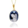 10K Diamond Accented Guardian Angel Cameo Pendant w/Chain & FREE Angel Box