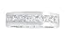 Platinum Plated Sterling Silver Cubic Zirconia Princess-Cut Eternity Ring, Size 7