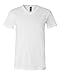 Canvas 3005 Unisex Jersey Short-Sleeve V-Neck T-Shirt, White, Medium