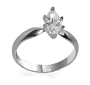 Cut Clear Cubic Zirconia Solitaire 3mm Band Sterling Silver Ring Size 5
