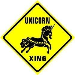 UNICORN CROSSING fantasy horse NEW sign
