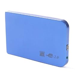 2.5" SATA Hard Drive Case (Blue) 500GB Max Capacity