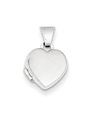Small 14K White Gold Heart Locket