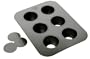 Amco Molten Non-stick Cake Pan 6 Cups, each cup 3" x 2"