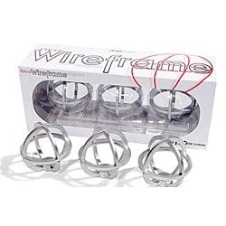Geo Wireframe Chromium Magnets 3 Piece Set