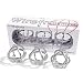 Geo Wireframe Chromium Magnets 3 Piece Set