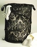 Victorian Trading Company Brocade Pop-up Hamper 11936 Black