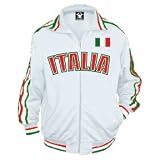 Italia Track Jacket, Italian World Cup Soccer Track Jacket, Large, White
